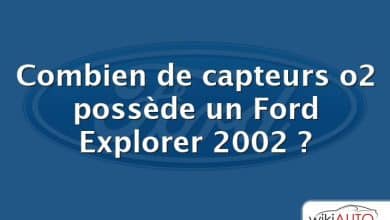 Combien de capteurs o2 possède un Ford Explorer 2002 ?